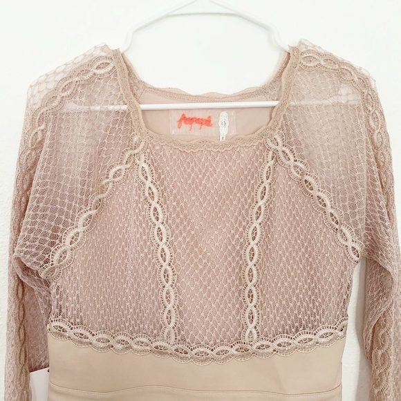 Free People Mixed Mesh Bodycon Dress - Picture 4 of 8